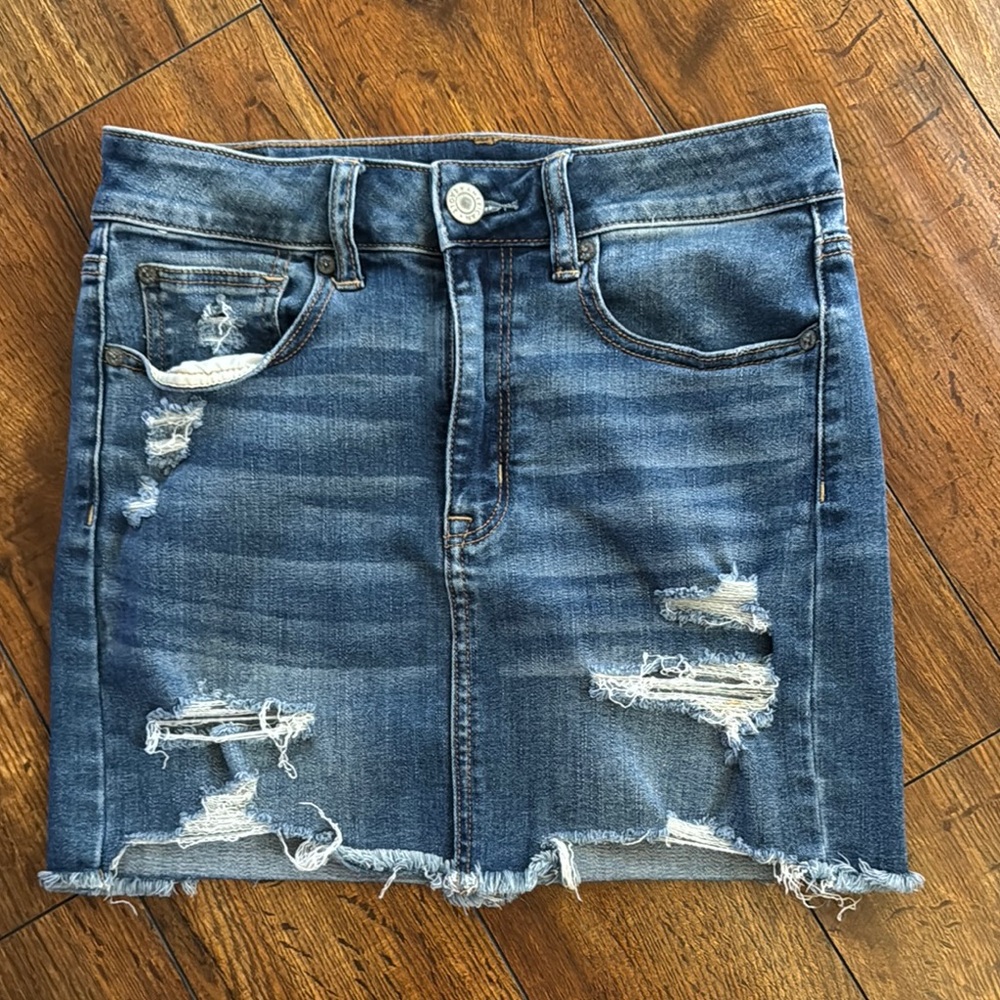 American Eagle Outfitters Blue Mini Pencil Skirt Casual